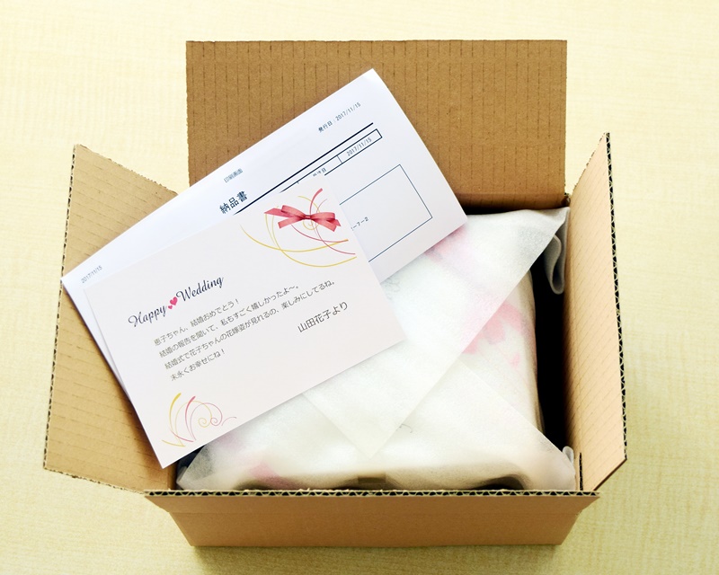 挙式カウントダウンパック3箱(3回分)5,400円のお届け例