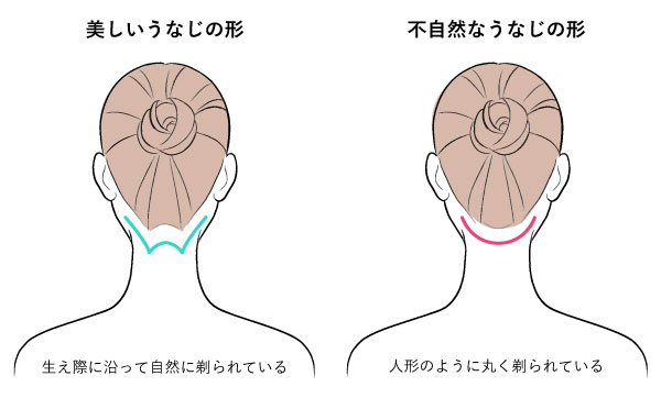 襟足シェービング